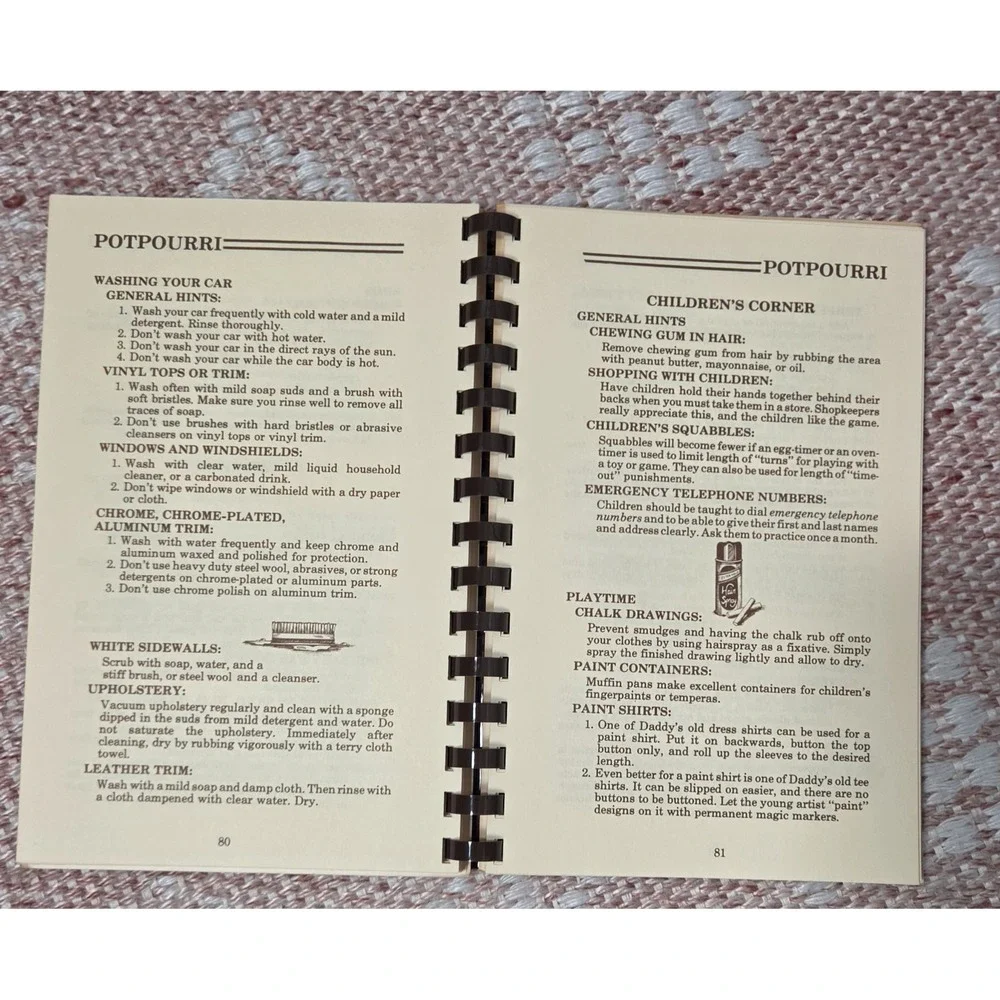 Hints for Upstairs, Downstairs, and All Around the House! Vintage 1992‎ Spiral.